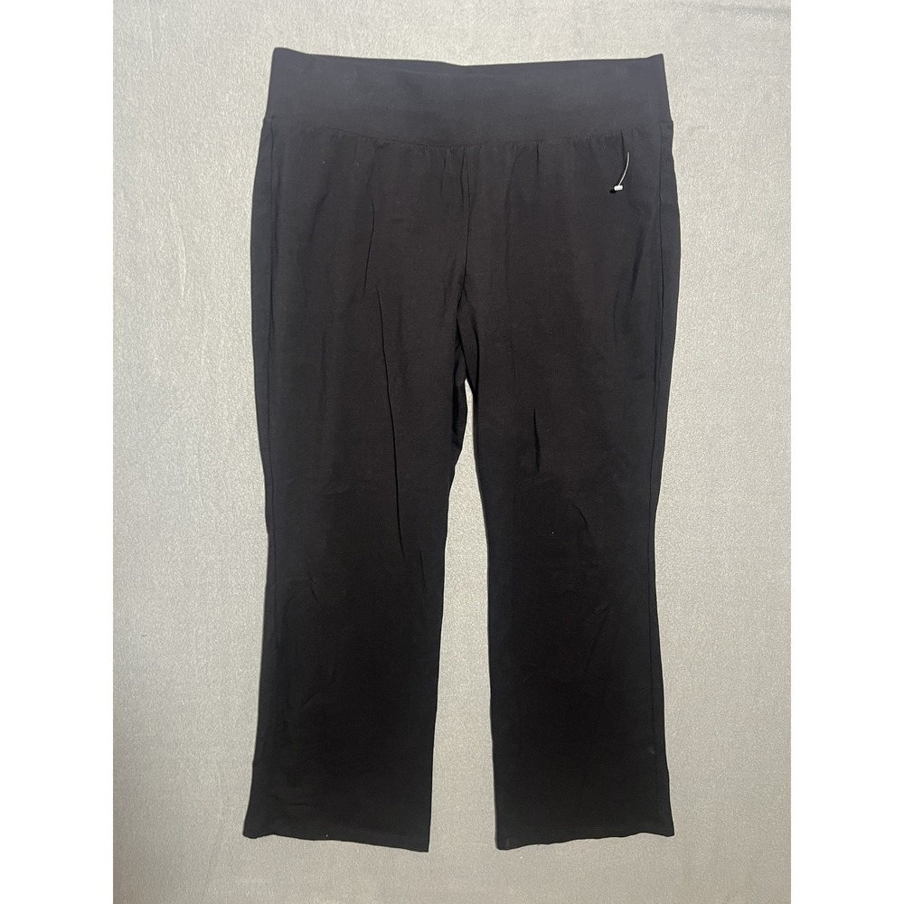 Croft & Barrow Women's Black Activewear Crop Pants XL Short Pull-On Stretch